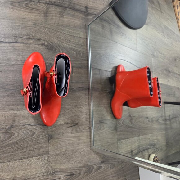 Kate Spade New York- Penny Red Rubber Short Rainboot - Picture 4 of 5